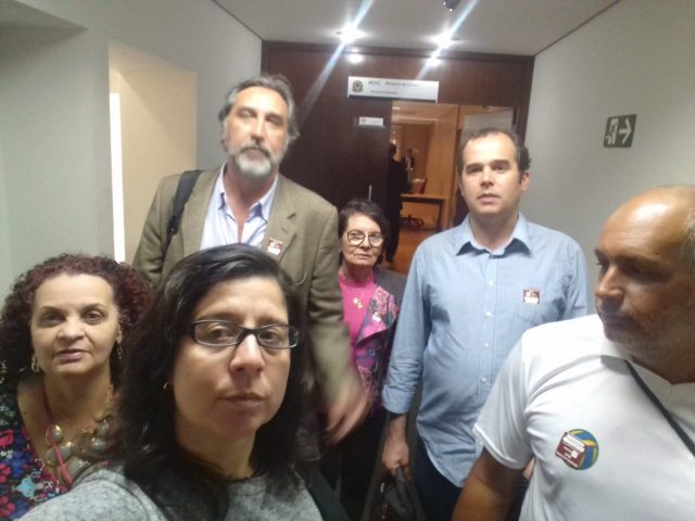 Foto de representantes das Associações da Cultura no MinC, em Brasília