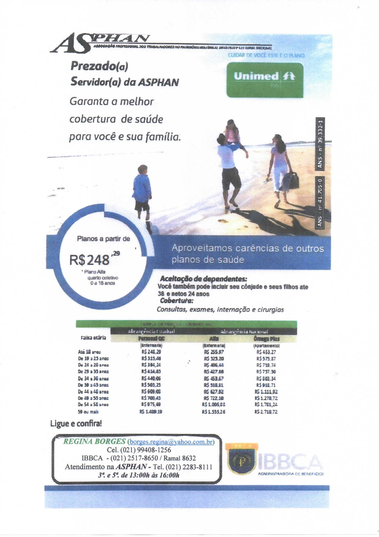 Plano de Saúde - Unimed/ASPHAN